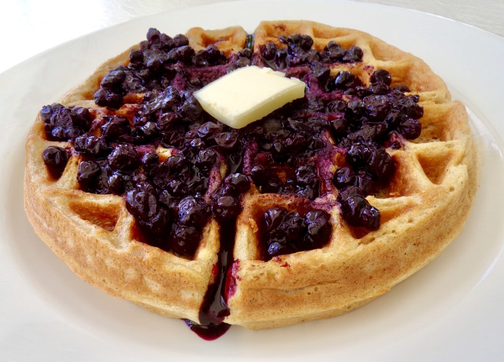 blueberry compote waffle