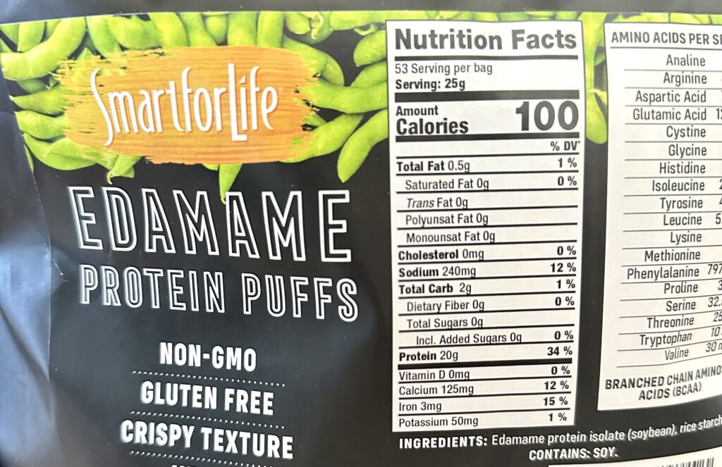 edamame puffs macros