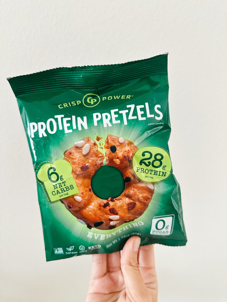 vegan high protein snacks: pretzels 