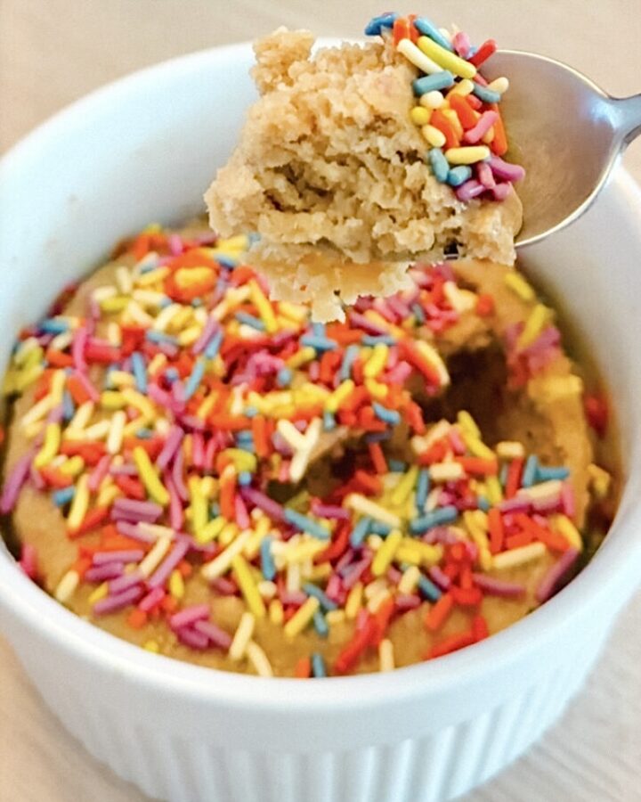 birthday cake mug cake