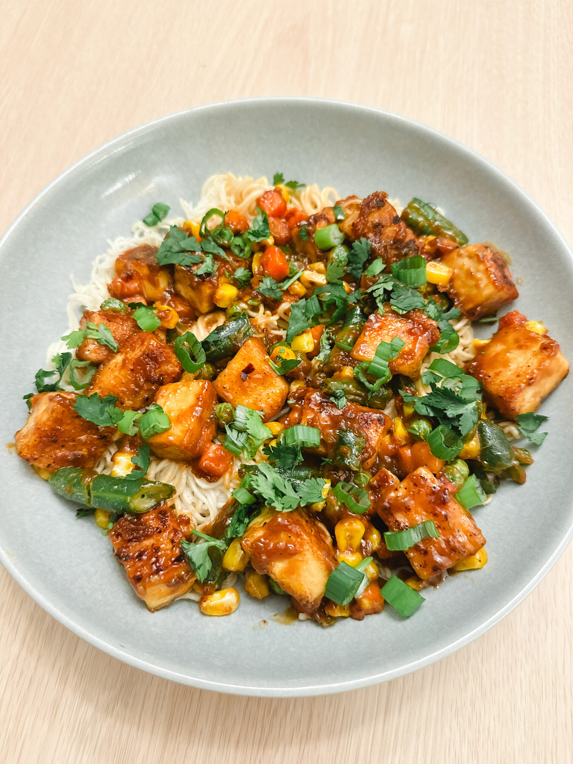 tofu peanut noodle dish