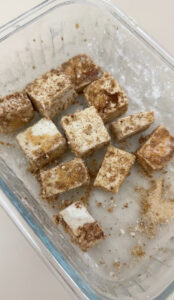 tofu with cornstarch and spices